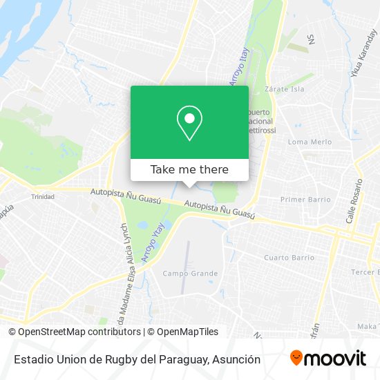 Mapa de Estadio Union de Rugby del Paraguay