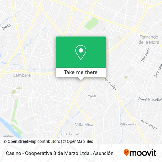 Mapa de Casino - Cooperativa 8 de Marzo Ltda.