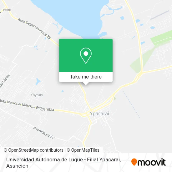 Universidad Autónoma de Luque - Filial Ypacarai map