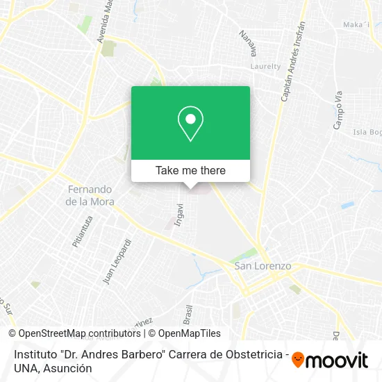 Instituto "Dr. Andres Barbero" Carrera de Obstetricia - UNA map