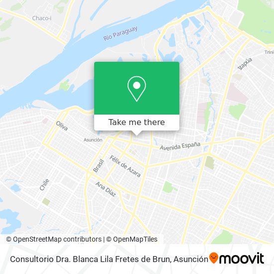 Mapa de Consultorio Dra. Blanca Lila Fretes de Brun