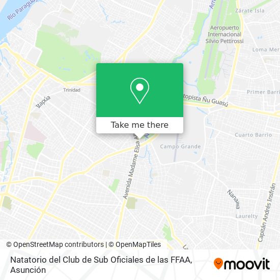 Natatorio del Club de Sub Oficiales de las FFAA map