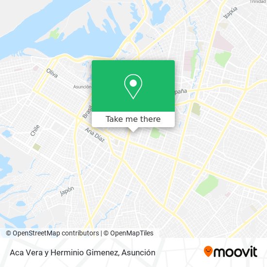 Aca Vera y Herminio Gimenez map