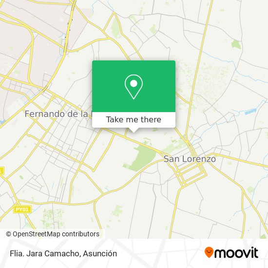 Flia. Jara Camacho map