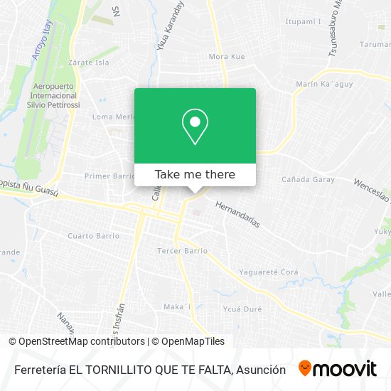 Mapa de Ferretería EL TORNILLITO QUE TE FALTA