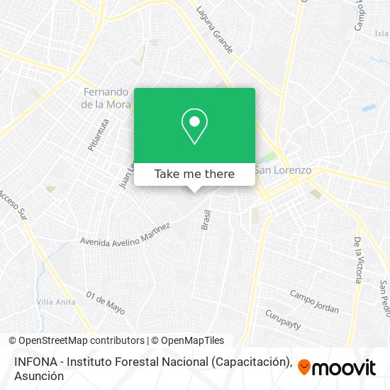 INFONA - Instituto Forestal Nacional (Capacitación) map