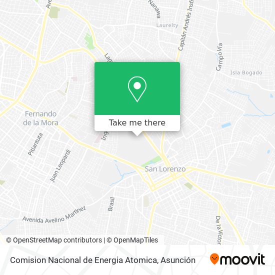 Mapa de Comision Nacional de Energia Atomica