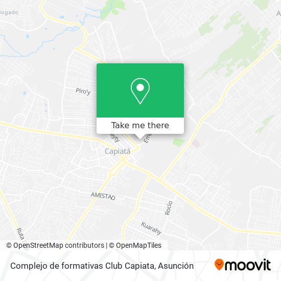 Mapa de Complejo de formativas Club Capiata