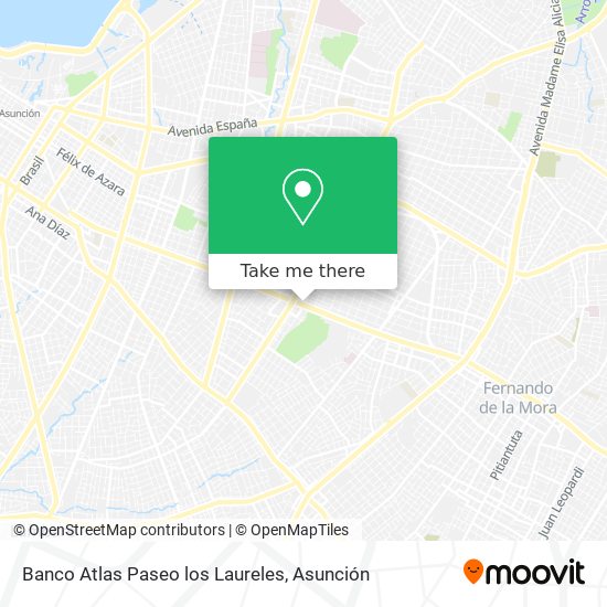 Banco Atlas Paseo los Laureles map