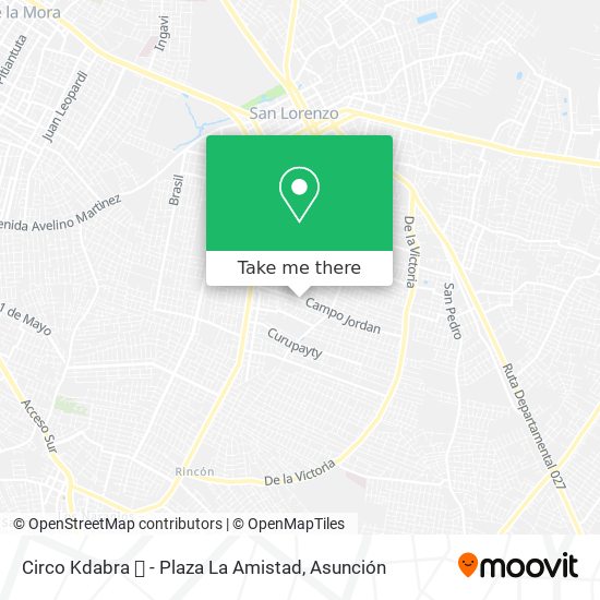 Circo Kdabra 🎭 - Plaza La Amistad map
