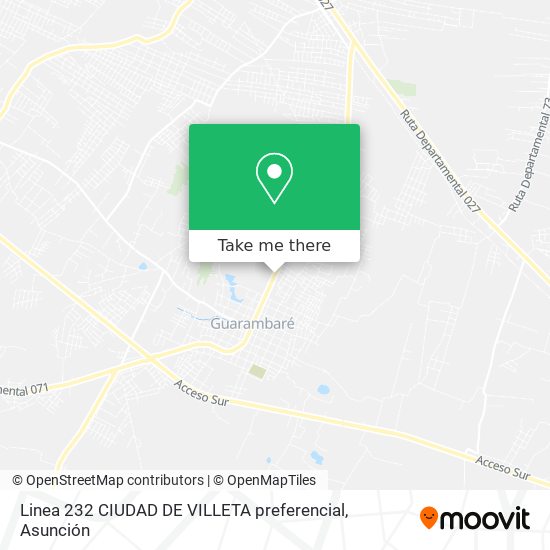 Mapa de Linea 232 CIUDAD DE VILLETA preferencial