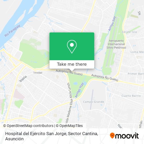 Mapa de Hospital del Ejército San Jorge, Sector Cantina