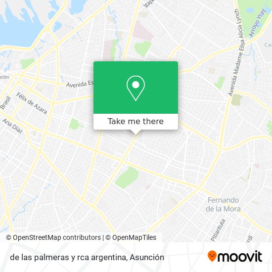 Mapa de de las palmeras y rca argentina