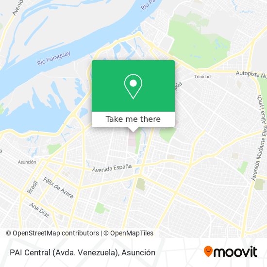 Mapa de PAI Central (Avda. Venezuela)