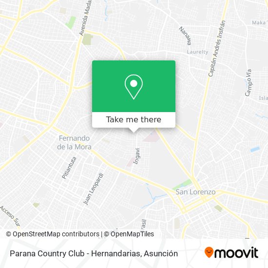 Parana Country Club - Hernandarias map