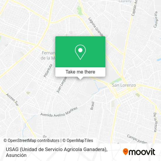 USAG (Unidad de Servicio Agricola Ganadera) map