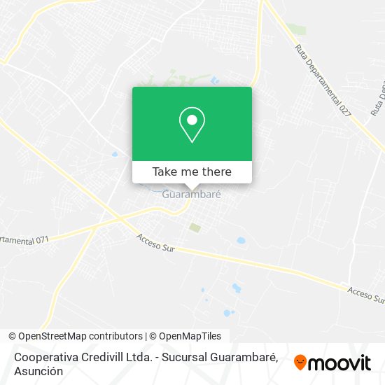 Cooperativa Credivill Ltda. - Sucursal Guarambaré map