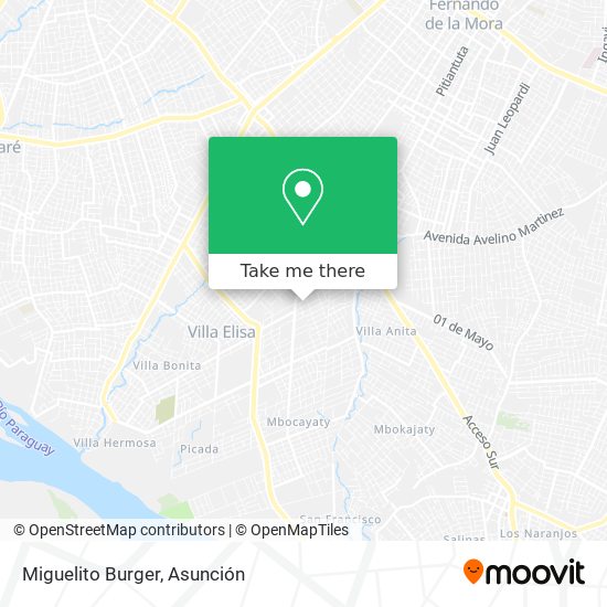 Mapa de Miguelito Burger