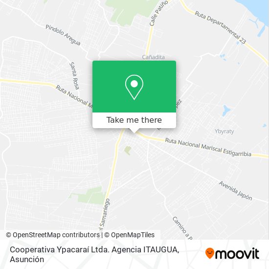 Cooperativa Ypacaraí Ltda. Agencia ITAUGUA map