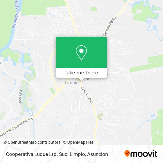 Cooperativa Luque Ltd. Suc. Limpio map