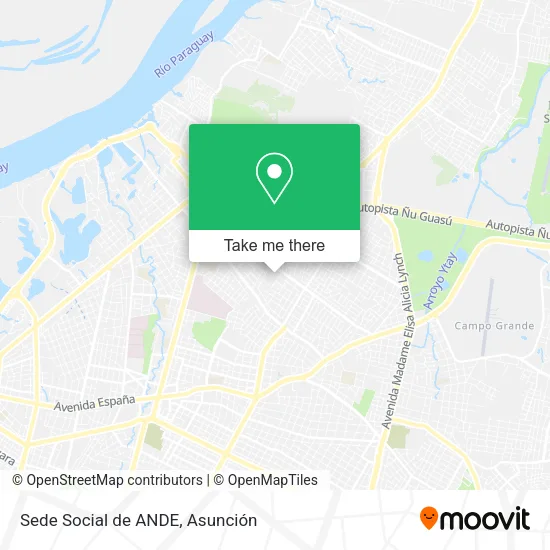 Sede Social de ANDE map
