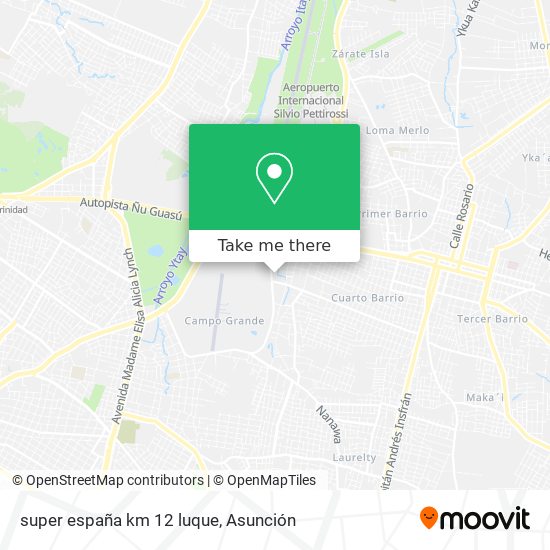 Mapa de super españa km 12 luque