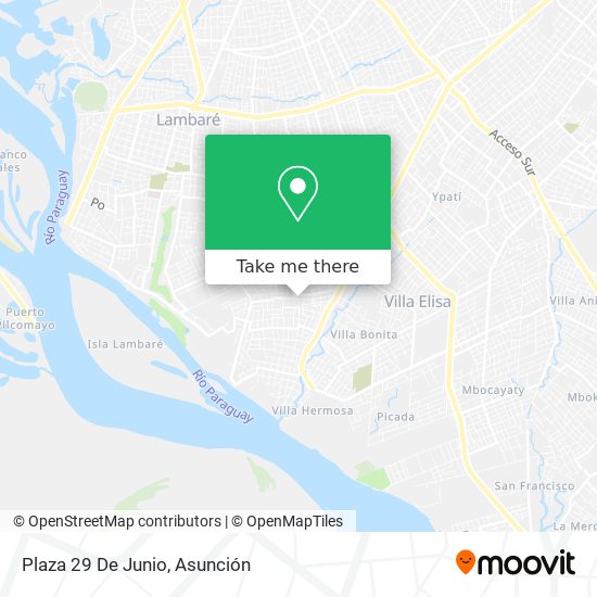Mapa de Plaza 29 De Junio