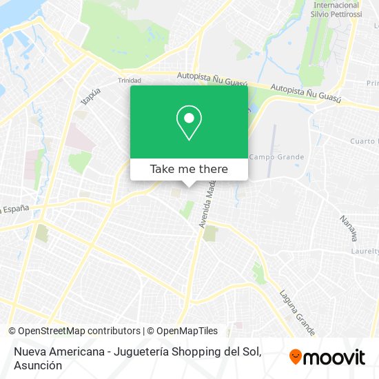 Nueva Americana - Juguetería Shopping del Sol map