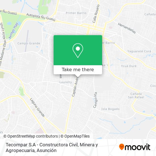 Mapa de Tecompar S.A - Constructora Civil, Minera y Agropecuaria