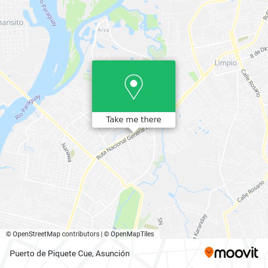 Mapa de Puerto de Piquete Cue