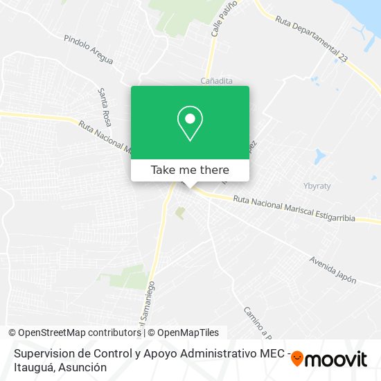 Mapa de Supervision de Control y Apoyo Administrativo MEC - Itauguá