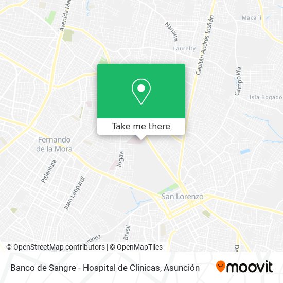 Banco de Sangre - Hospital de Clinicas map