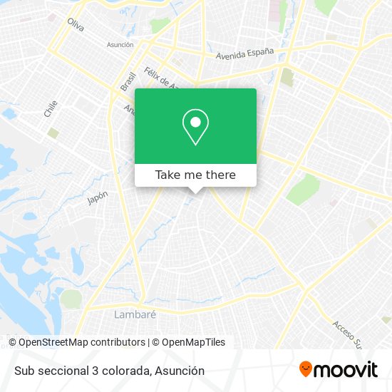 Mapa de Sub seccional 3 colorada