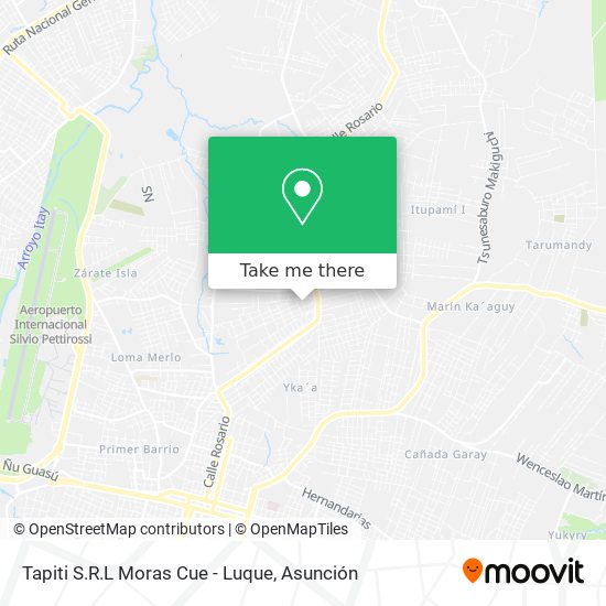 Tapiti S.R.L Moras Cue - Luque map