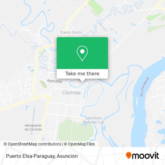 Puerto Elsa-Paraguay map