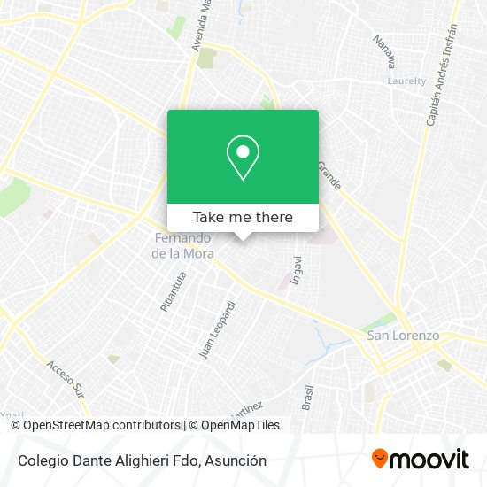 How to get to Colegio Dante Alighieri Fdo in Fernando De La Mora