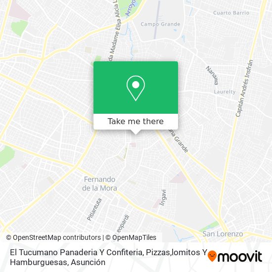 El Tucumano Panaderia Y Confiteria, Pizzas,lomitos Y Hamburguesas map