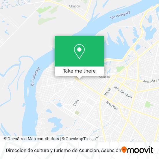 Mapa de Direccion de cultura y turismo de Asuncion
