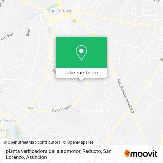 planta verificadora del automotor, Reducto, San Lorenzo map