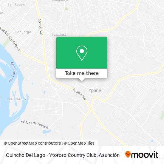 Quincho Del Lago - Ytororo Country Club map