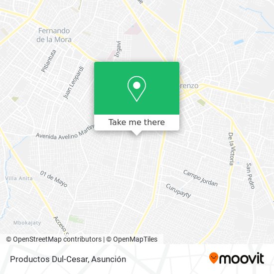 Productos Dul-Cesar map