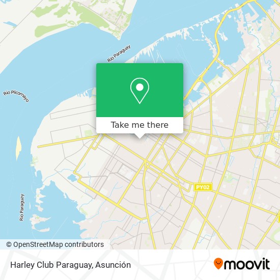 Harley Club Paraguay map