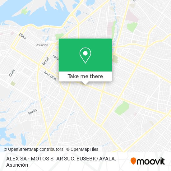 ALEX SA - MOTOS STAR SUC. EUSEBIO AYALA map