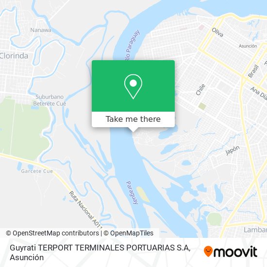 Mapa de Guyrati TERPORT  TERMINALES PORTUARIAS S.A