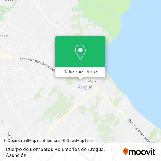 Cuerpo de Bomberos Voluntarios de Areguá map