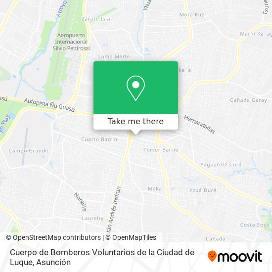 Cuerpo de Bomberos Voluntarios de la Ciudad de Luque map