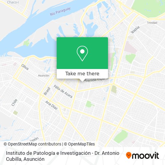 Mapa de Instituto de Patología e Investigación - Dr. Antonio Cubilla