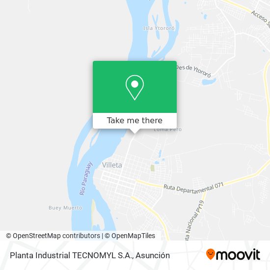 Mapa de Planta Industrial  TECNOMYL S.A.