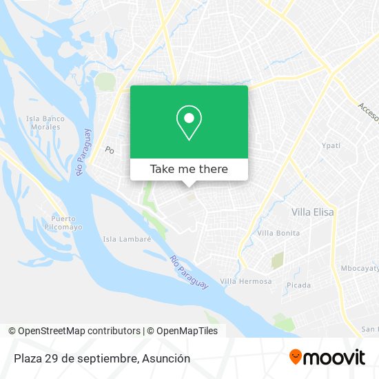 Mapa de Plaza 29 de septiembre