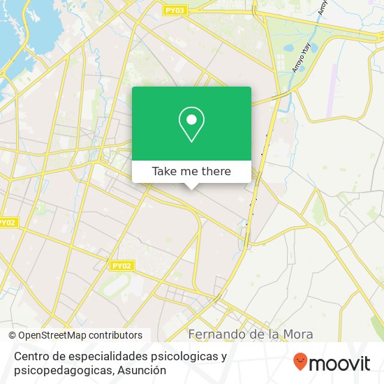 Mapa de Centro de especialidades psicologicas y psicopedagogicas